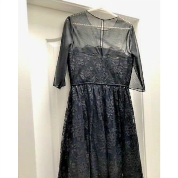 JS Boutique BLACK LACE DRESS WITH FLARE 10 - Picture 4 of 11